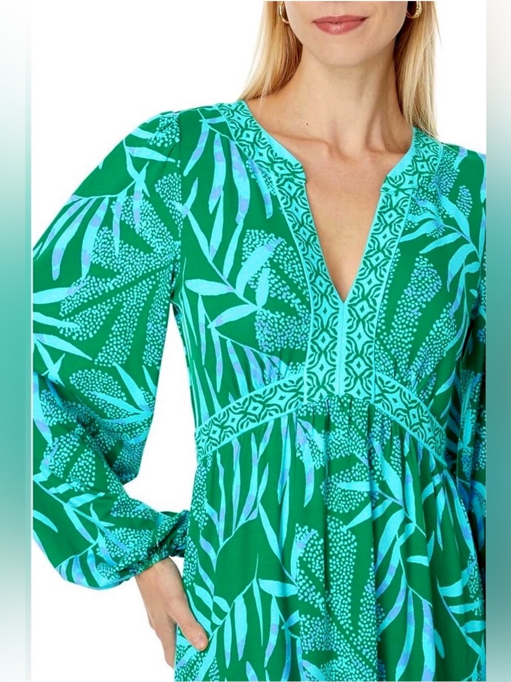 NWT! Lilly Pulitzer WEXLEE Maxi Dress FIDDLE LEAF GREEN ITS A JUNGLE OUT THERE - Picture 5 of 10